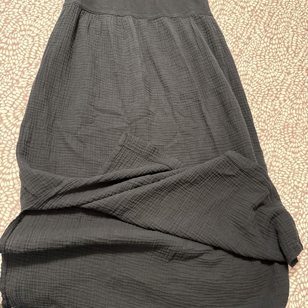 Madewell Gauze Midi Dress Sleeveless Black Size S Casual Summer - Picture 8 of 11